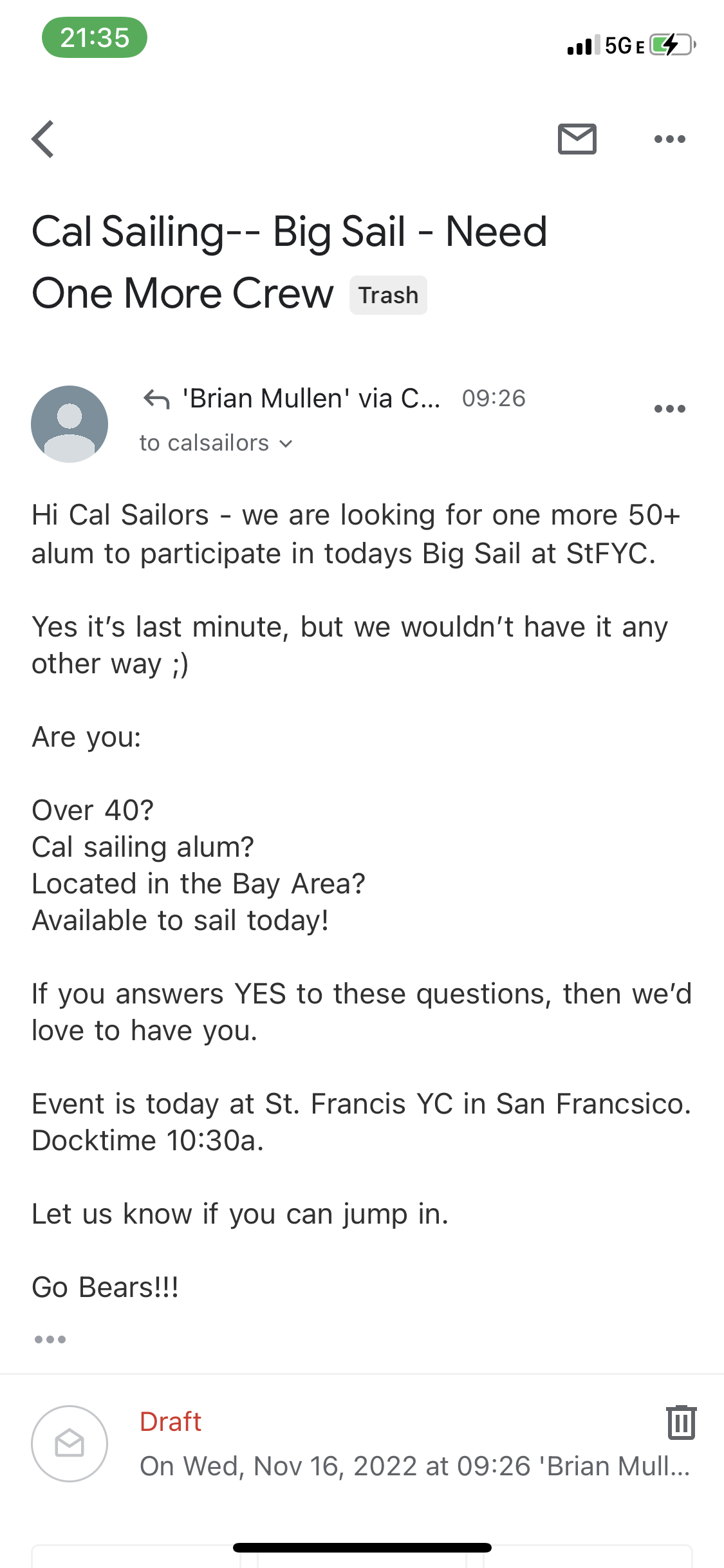 Nov 16: SF day 12